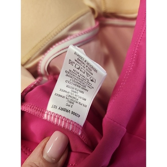 Slimming SHAPE BENEFITS by CHADWICKS 1 Pc Pink Size 10 T Halter Bathing suit top - Picture 5 of 5